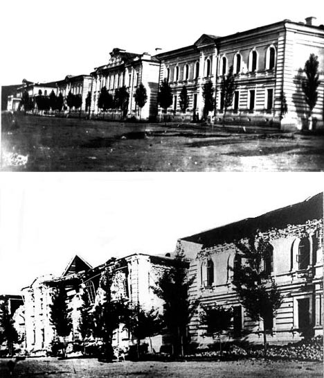 Последствия разрушений в Алма-Ате - в городе Верном 1887 год